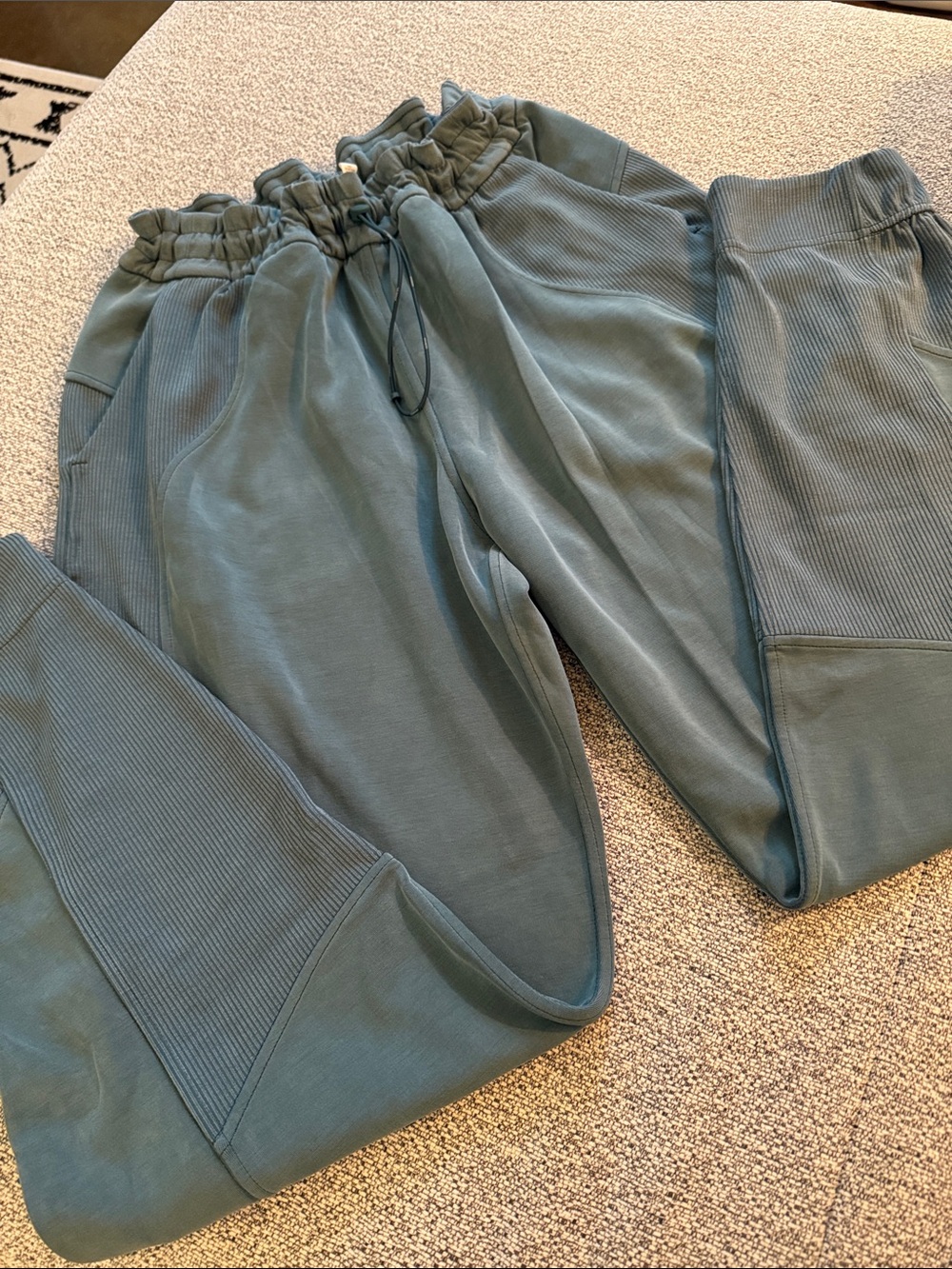 lululemon athletica Teal Green Ribbed Joggers